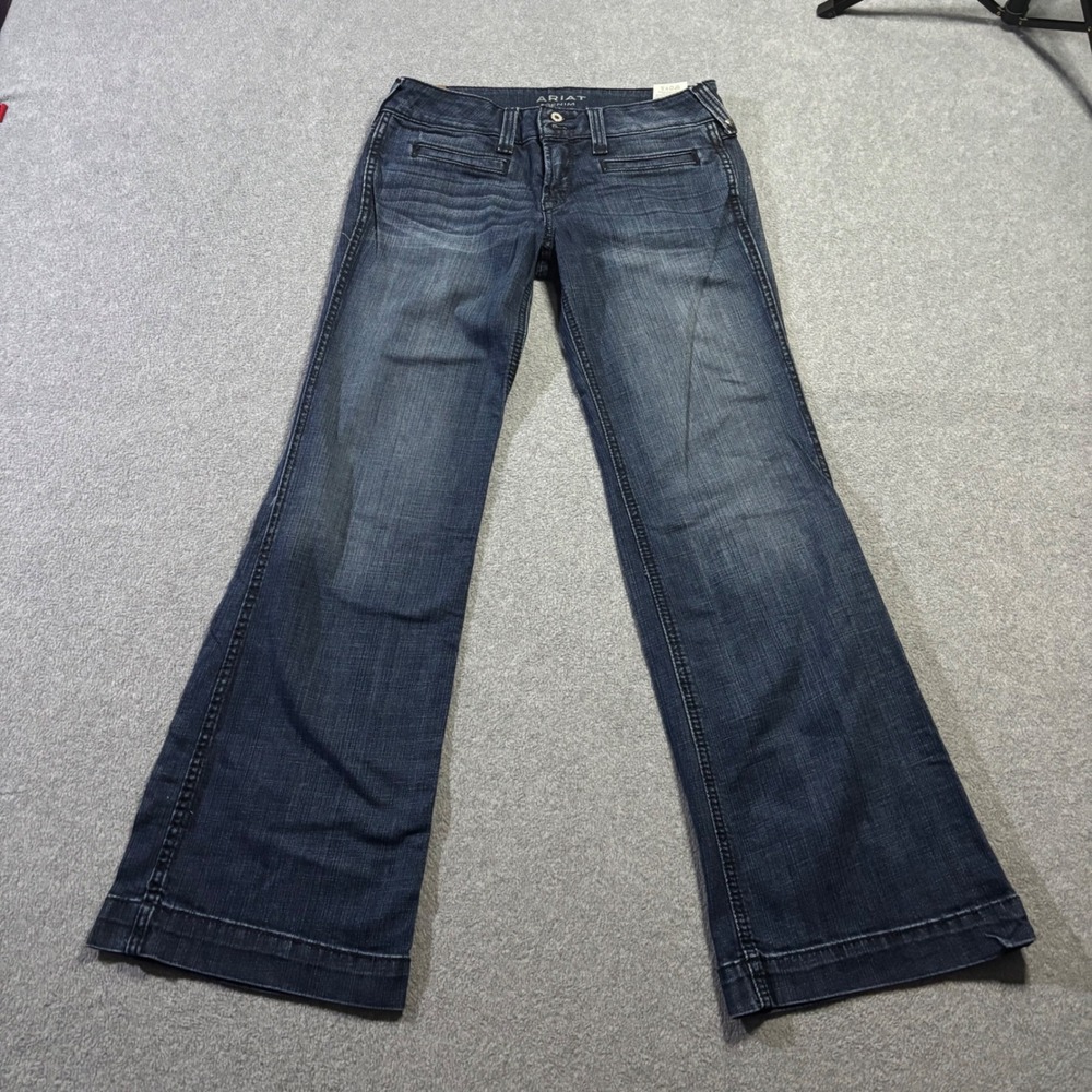 Ariat Trouser Ella Jeans Womens 28S Bluebell Dark Wash Flare Western Cowgirl